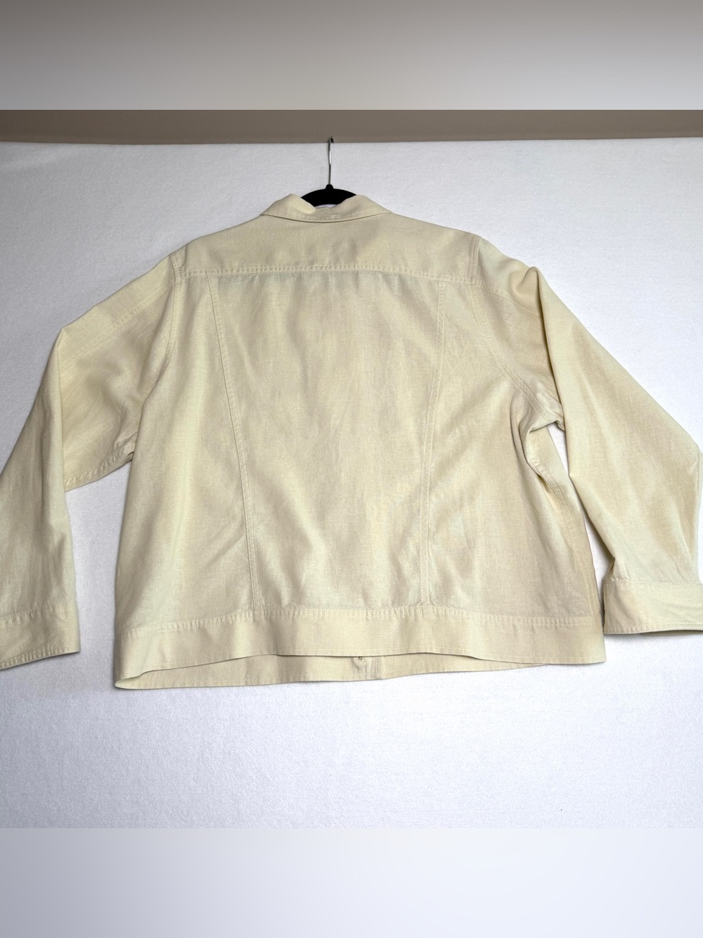Lucky Brand Linen Relaxed Tailored Jacket Cream Size XL - Picture 2 of 8